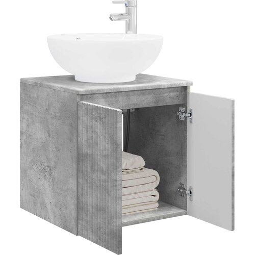 Umivaonik s policom Betonska siva 49,5 x 44,5 x 65 cm Slike