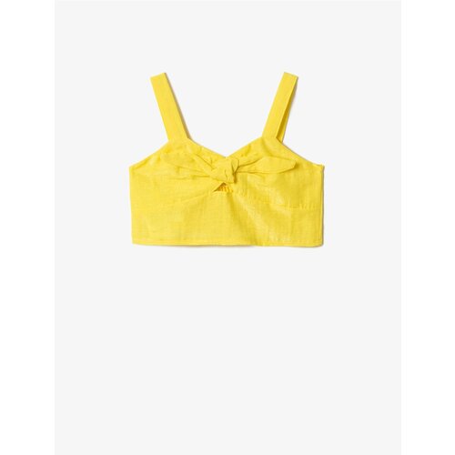 Koton Crop Top with Straps and Gathered Front Slike