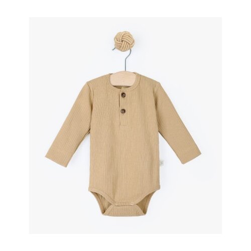 Just kiddin baby bodi s dugim rukavima buttons beige Cene