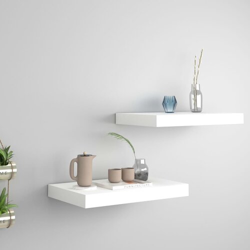 vidaXL Plutajuće zidne police 2 kom bijele 40 x 23 x 3,8 cm MDF Cijene