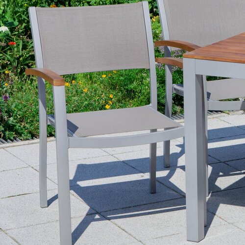 Gardenson Vrtni Stol Naxos, 2 Kos, Aluminij Slike
