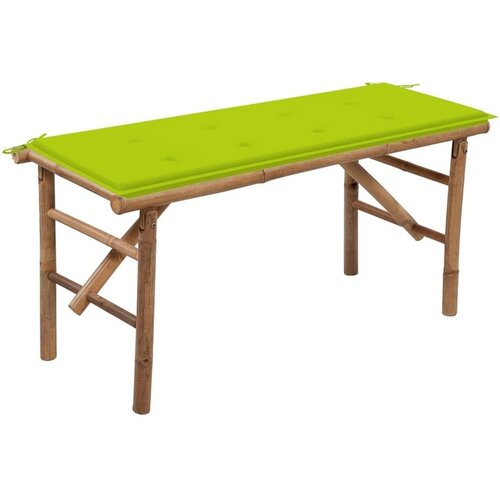  Zložljiva vrtna klop z blazino 118 cm bambus Cene