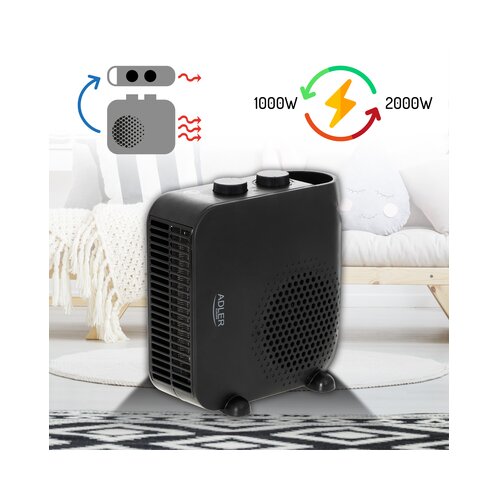 Adler kalorifer 2000 W - črn (AD7725) Slike
