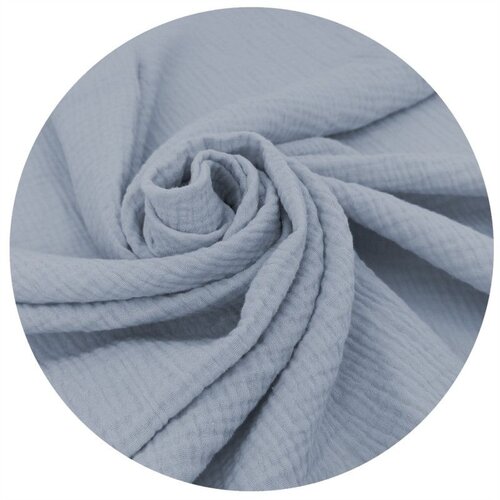 MimiNu Premium Dekica od pamučnog muslina 135x100 cm s ukrasnim volanom Jeans Slike