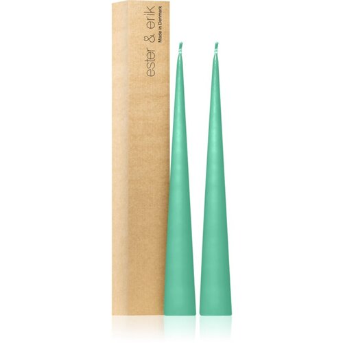 ester & erik cone candles cool mint (no. 55) sveča 2x37 cm Cene