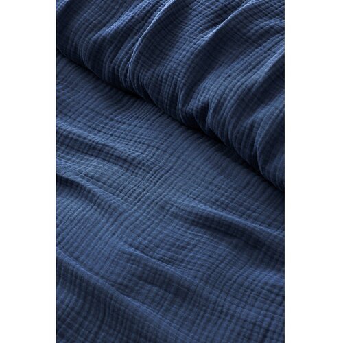  Temno modro pregrinjalo iz muslina 220x250 cm Muslin – Cene