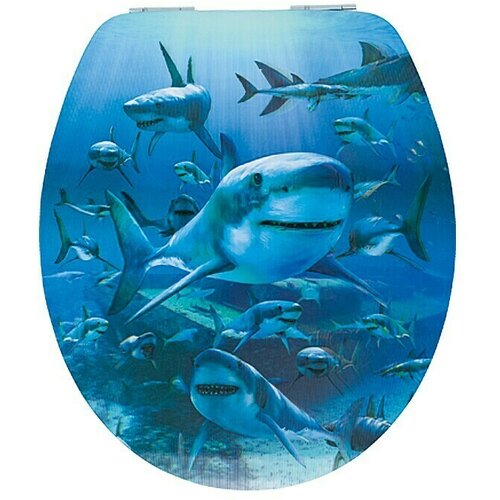 Poseidon WC daska Hai 3D (Samospuštajuća, Drvo, Plave boje) Cijene