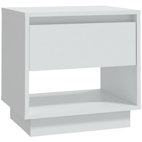 Maison Chic Nočna omarica - Nočna miza bela 45x34x44 cm iverna plo&amp;scaron;ča, (21687849) Slike