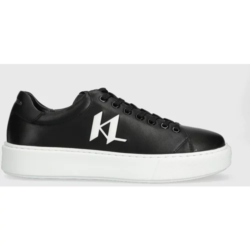 Karl Lagerfeld Kožne tenisice MAXI KUP boja: crna, KL52215