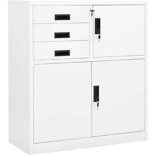 vidaXL uredski ormarić bijeli 90 x 40 x 102 cm čelični Cene