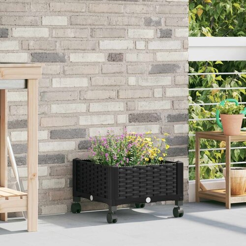  Vrtni saksija s kotačima Crna 40 x 40 x 29 cm PP - Crna 40 x 40 x 23 cm s kotačima Cijene