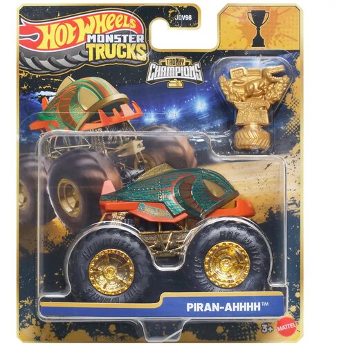 Mattel Hot Wheels Monster Trucks: Piran-Ahhh zmagovalni avtomobilček s pokalom 1/64 &ndash; Cene