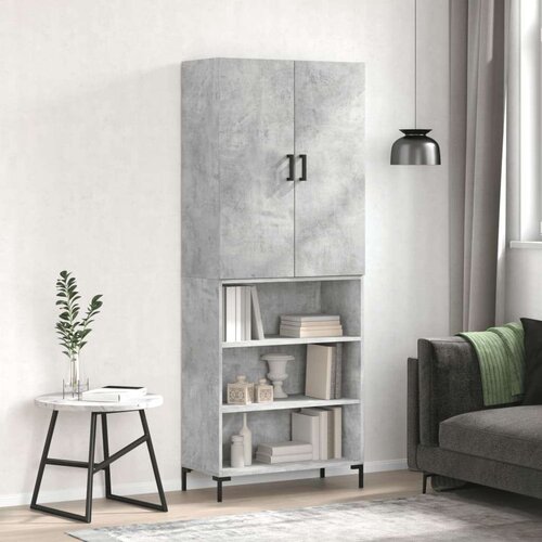  Visoka komoda siva betona 69 5x34x180 cm od konstruiranog drva Cijene