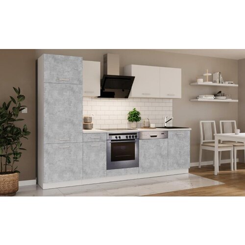  Kuhinjski blok CALIFORNIA BETON 270cm z vgradnimi aparati Cene