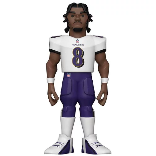 Funko Lamar Jackson 8 Baltimore Ravens Gold Premium CHASE figura 13 cm