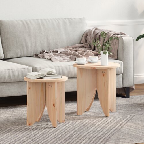vidaXL 2 pcs Čvrsta borova drva Cijene