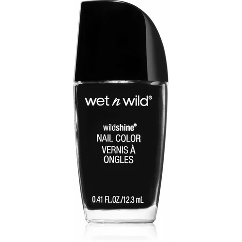 Wet N Wild Wild Shine lak za nokte s visokim prekrivanjem nijansa Black Creme 12.3 ml