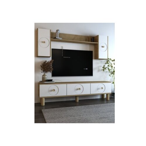 Hanah home TV polica Deren Bohem Sapphıre Oak White Slike