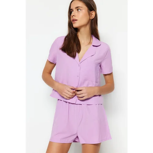 Trendyol Pajama Set - Pink - Plain