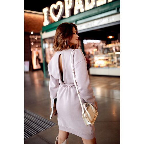 Fasardi Warm dress with a cappuccino cut-out on the back Slike