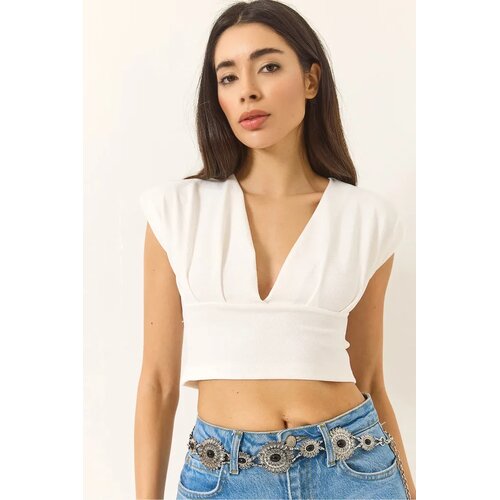 Bianco Lucci ženska bluza 60284037, v-izrez, bela Cene