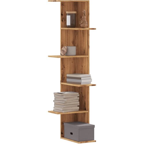 vidaXL Kotna stenska omara artisan hrast 36,5x36,5x140 cm inž. les Cene