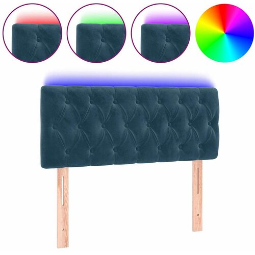  LED uzglavlje tamnoplavo 100x7x78/88 cm bar&amp;scaron;unasto Slike