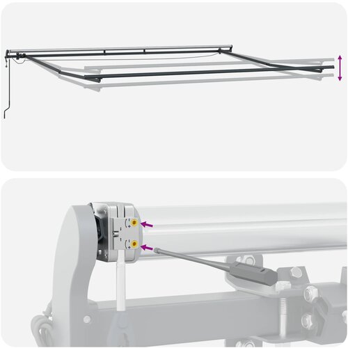  Povlačivi tende Sivosmeđa 450 &amp;times; 350 cm Poliester Slike