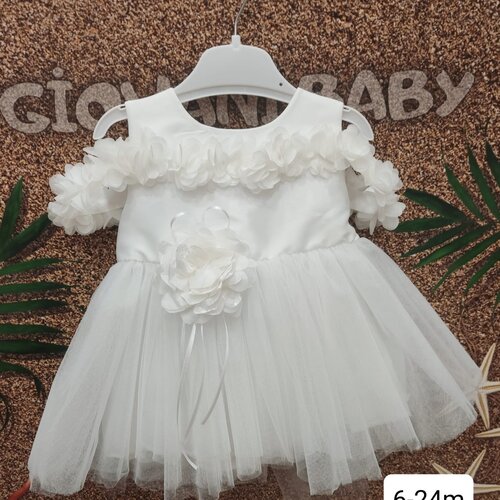  Haljina elegantna bela 03-24 meseci 12 mes Slike