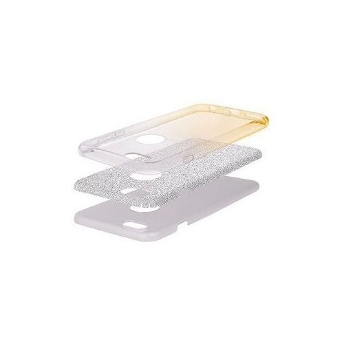 Nillkin silikonski ovitek z ble&amp;scaron;čicami bling 2v1 za samsung galaxy A22 A226 5G - srebrno zlat Slike