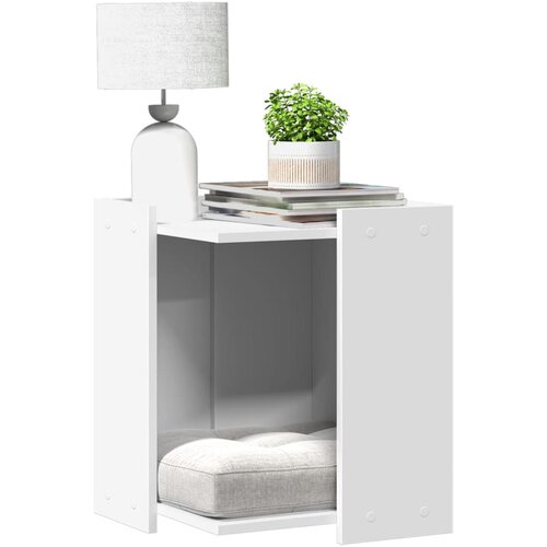 vidaXL Kutija za mačji pijesak bijela 42x42x51 cm konstruirano drvo Cijene