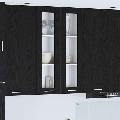 Viseći ormarić s pohranom Riga Crni hrast 60 x 31 x 100 cm Cijene