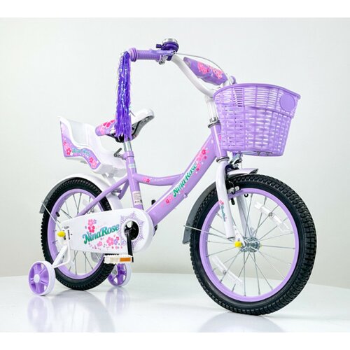  nina rose bicikl 16" za devojčice model 722-16 sa pomoćnim točkovima - ljubičasti Cene