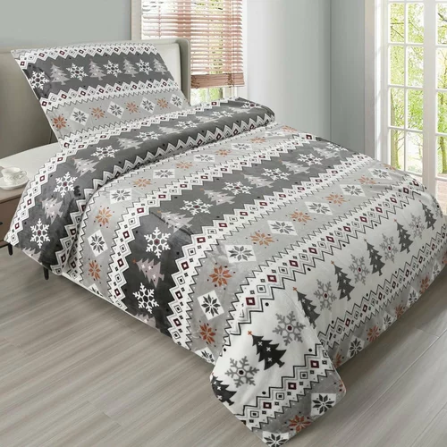 My House Siva posteljina za krevet za jednu osobu od mikropliša 140x200 cm –