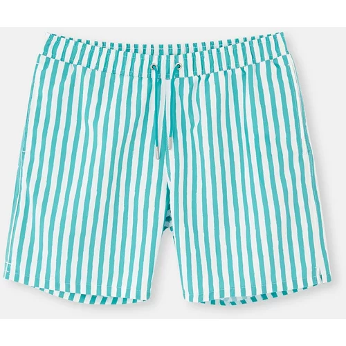 Dagi Swim Shorts - Green - Striped