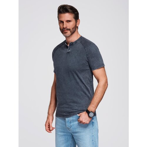 Ombre Men&amp;#039;s t-shirt with henley neckline Slike