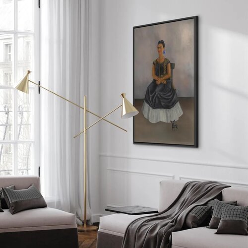  Slika - Frida Kahlo &amp;ndash; Itzcuintli Dog with Me 60x90 U crnom drvenom okviru Slike