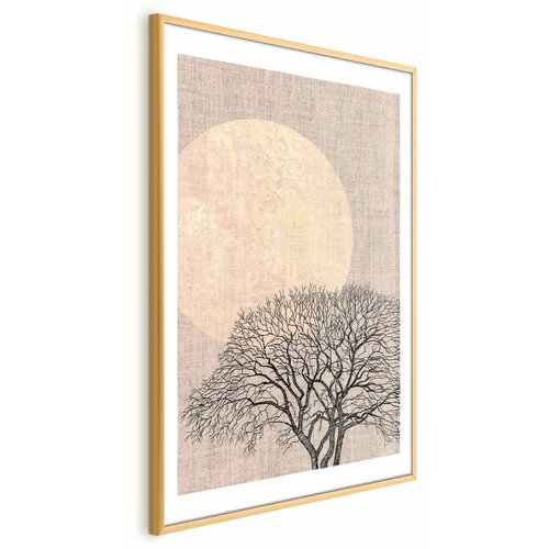 Plakat - Morning Full Moon 29.7x42 Zlatni okvir s margom Cene