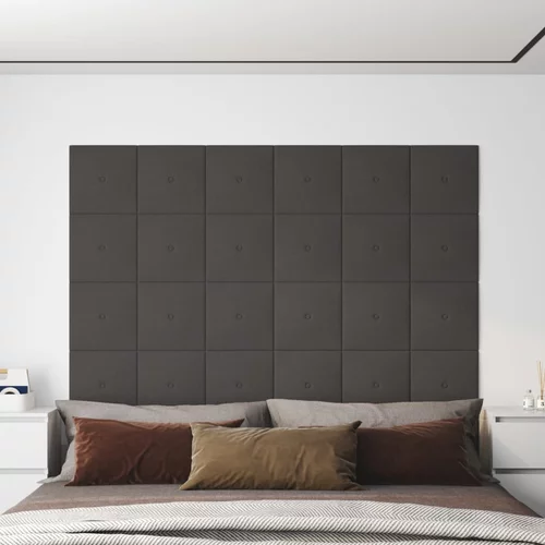  Zidne ploče od tkanine 12 kom tamnosive 30 x 30 cm 1,08 m²