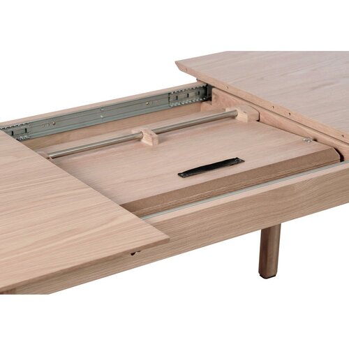 Unique Furniture Raztegljiva jedilna miza z dodatno plo&amp;scaron;čo v hrastovem dekorju 95x190 cm Bari &amp;ndash; Slike