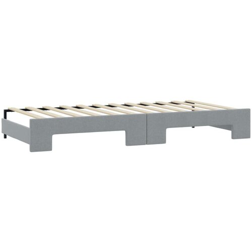  Dnevni krevet na razvlačenje svjetlosivi 80 x 200 cm od tkanine Slike