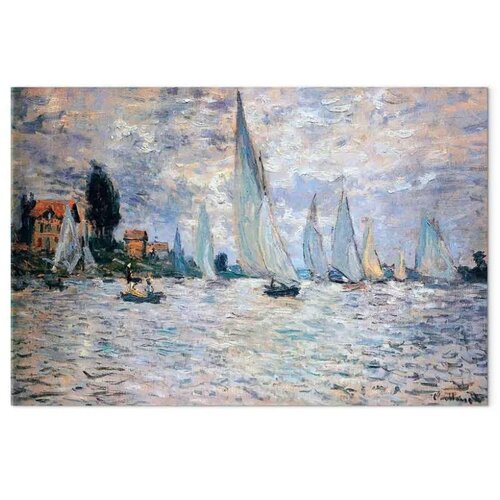  Slika - Claude Monet - Sailboats Regatta in Argenteuil 30x20 Premium Print Slike