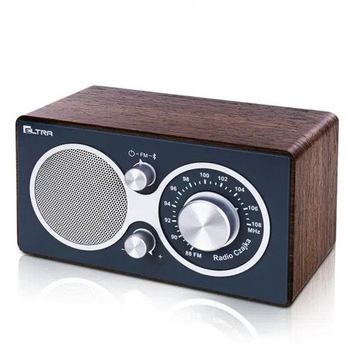  ELTRA Czajka Bluetooth Gray Radio &amp;ndash; FM Radio, Bluetooth, Retro Drveno Kući&amp;scaron;te, 3 W Slike
