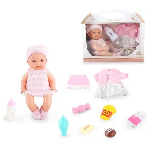 Magic Toys Little Darling lutka z zvokom in 8 dodatki 30cm Cene