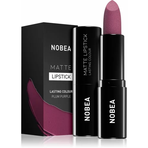 NOBEA Day-to-Day Matte Lipstick matirajoča šminka odtenek Plum purple #M15 3 g