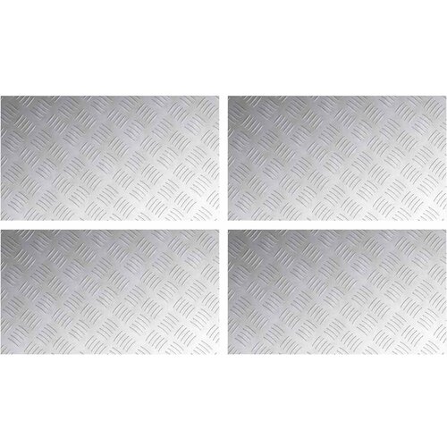  Stepenica Pravokutni 4 pcs Srebrno 70 x 40 cm Aluminij Slike