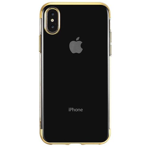  Elegance tanek silikonski ovitek za iPhone SE 2020 / 7 / 8 - prozoren z zlatim robom Cene