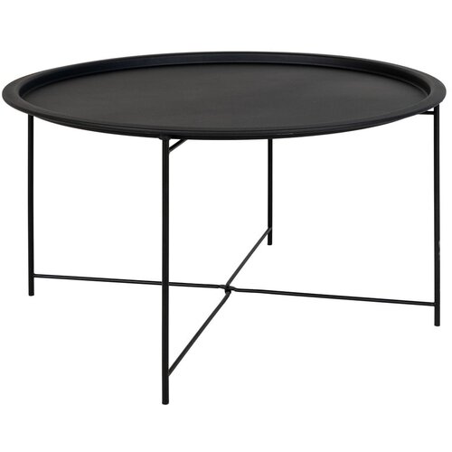 House Nordic Črna kovinska okrogla mizica ø 75 cm Bastia – Cene