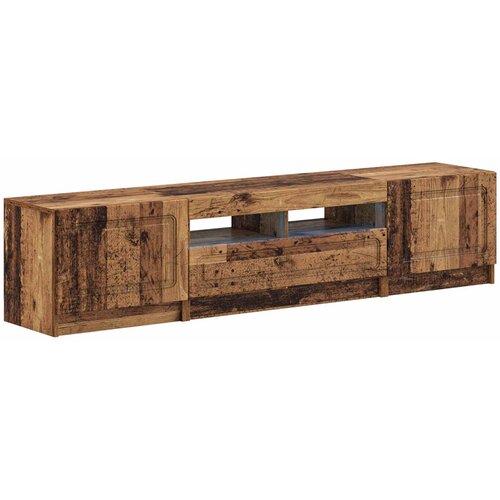  LED TV kabinet UTRECHT 3 kom. Staro drvo Konstruirano drvo Siva 81 x 35 x 40 cm Slike