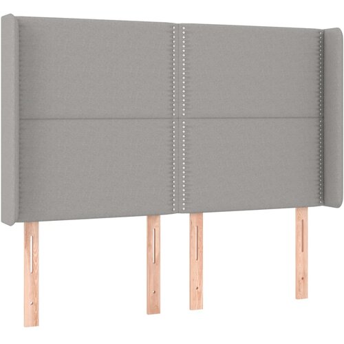 Maison Chic vzglavna omarica - nočna omarica - posteljna omarica z u&scaron;esi svetlo sivo 147x16x118/128 cm blago, (21710215) Cene